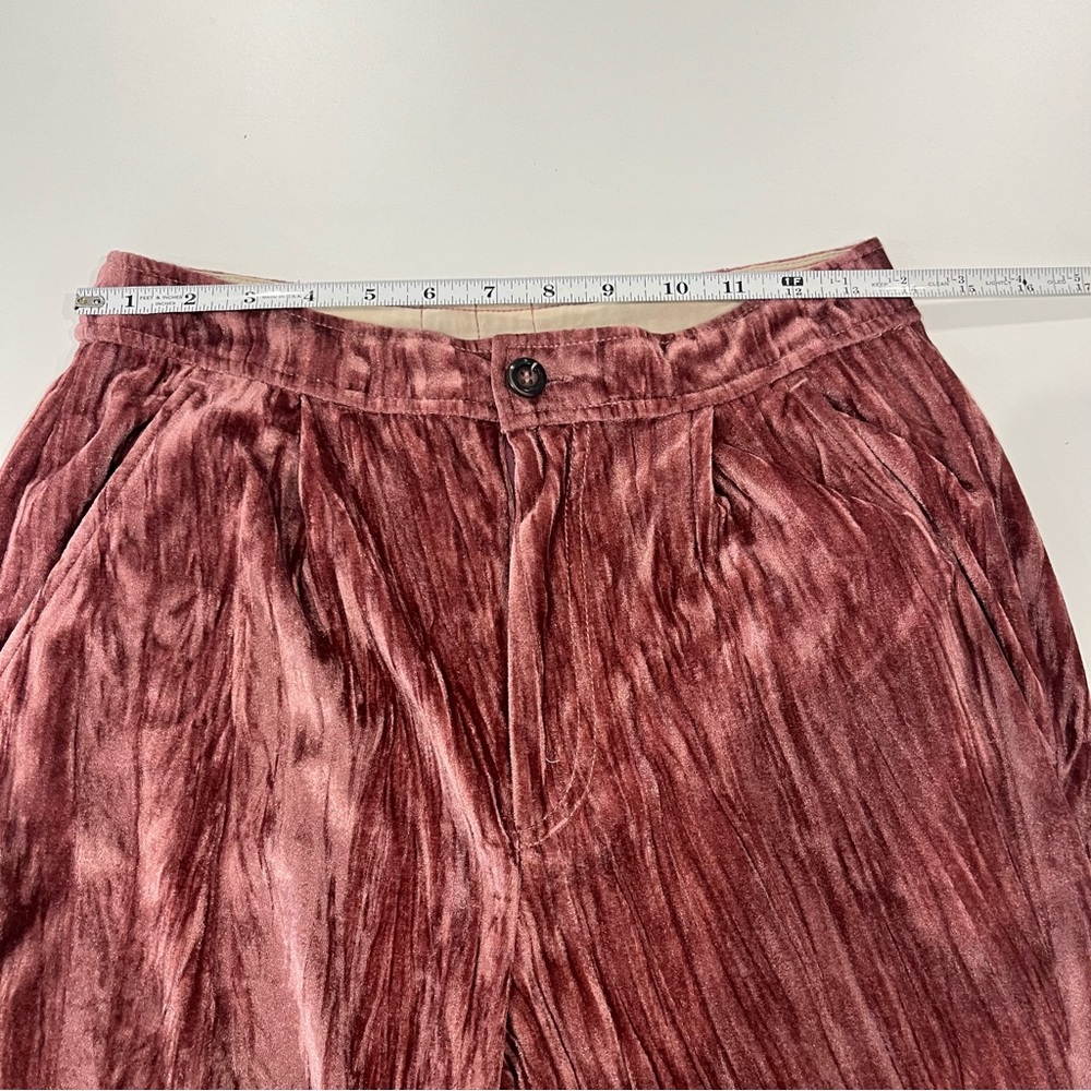 FREE PEOPLE Velvet Wide-Leg Bohemian Pants in Mauve | Women’s 6 - Picture 13 of 13